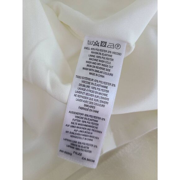 French Connection Stretch V-Neck Sleeveless Demi Mini Envelope Dress Summer Whit - Picture 10 of 10